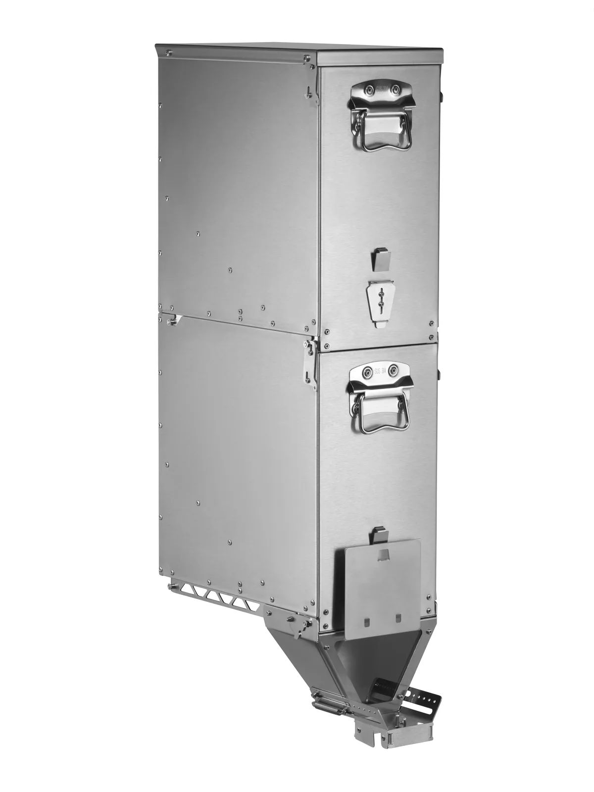 Double silo vrac empilé — configuration 20 litres pour gros volumes